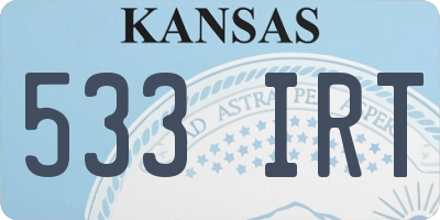 KS license plate 533IRT