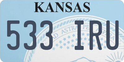 KS license plate 533IRU