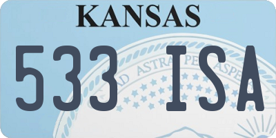 KS license plate 533ISA
