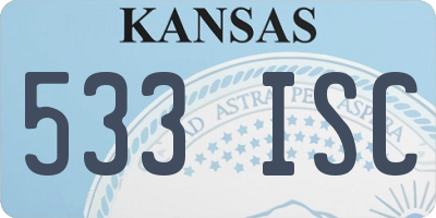 KS license plate 533ISC