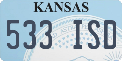 KS license plate 533ISD