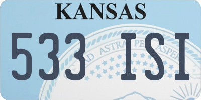 KS license plate 533ISI