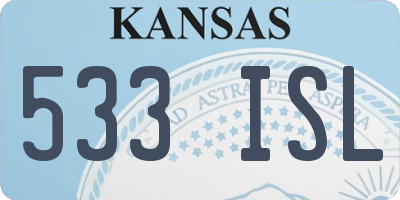 KS license plate 533ISL