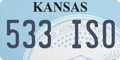 KS license plate 533ISO