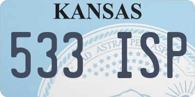 KS license plate 533ISP