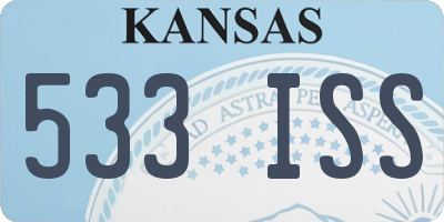 KS license plate 533ISS