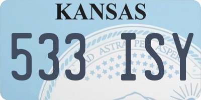 KS license plate 533ISY