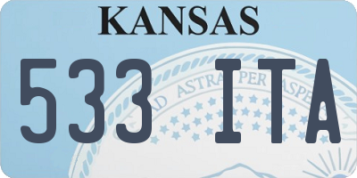 KS license plate 533ITA