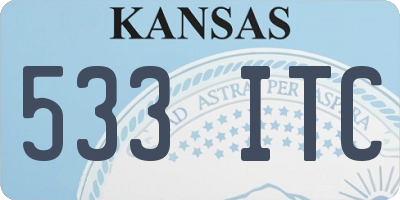 KS license plate 533ITC