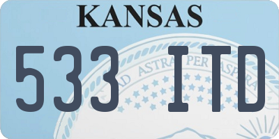 KS license plate 533ITD