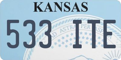 KS license plate 533ITE