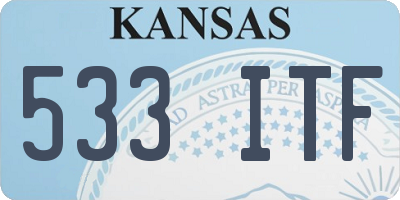 KS license plate 533ITF