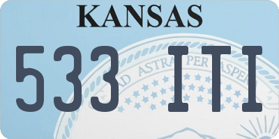 KS license plate 533ITI