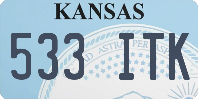 KS license plate 533ITK