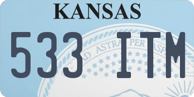 KS license plate 533ITM