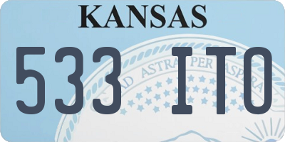 KS license plate 533ITO
