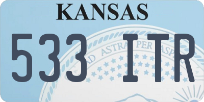 KS license plate 533ITR