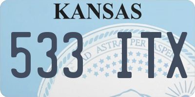 KS license plate 533ITX
