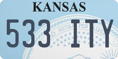 KS license plate 533ITY