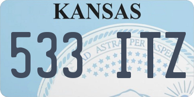 KS license plate 533ITZ