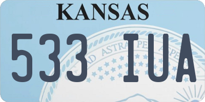 KS license plate 533IUA