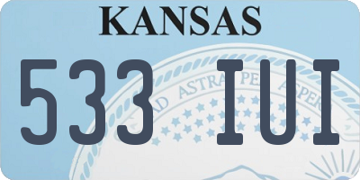 KS license plate 533IUI