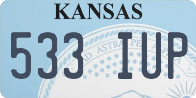KS license plate 533IUP