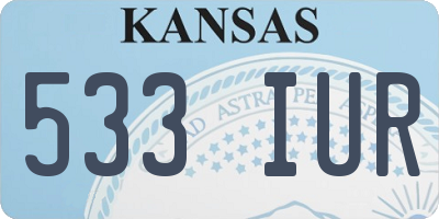 KS license plate 533IUR