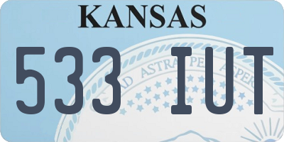 KS license plate 533IUT