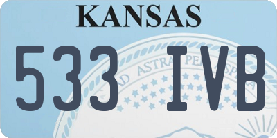 KS license plate 533IVB