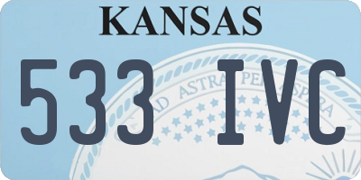 KS license plate 533IVC