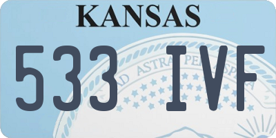 KS license plate 533IVF