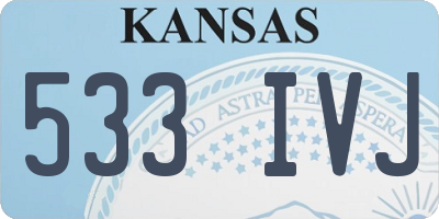 KS license plate 533IVJ