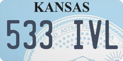 KS license plate 533IVL