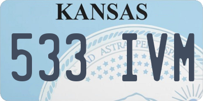 KS license plate 533IVM