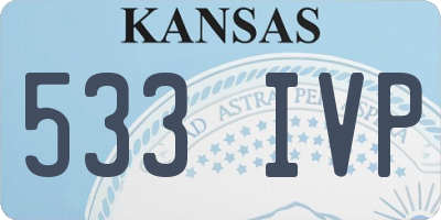 KS license plate 533IVP