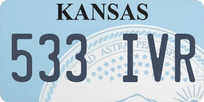 KS license plate 533IVR