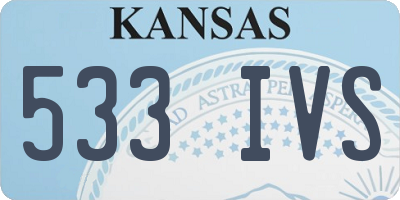 KS license plate 533IVS