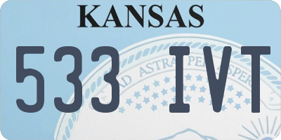 KS license plate 533IVT
