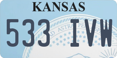 KS license plate 533IVW