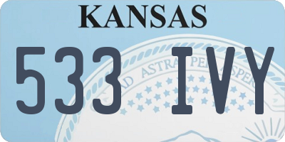 KS license plate 533IVY