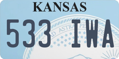 KS license plate 533IWA