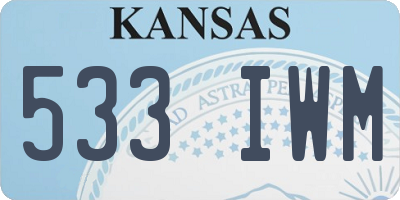 KS license plate 533IWM