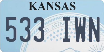 KS license plate 533IWN