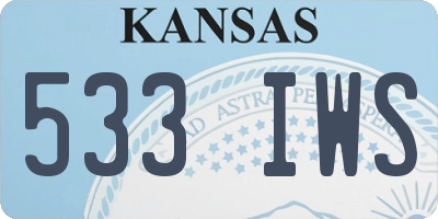 KS license plate 533IWS
