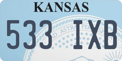 KS license plate 533IXB