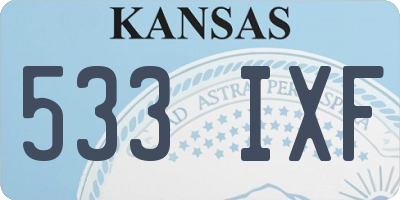 KS license plate 533IXF