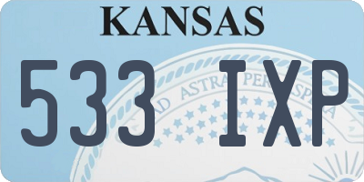 KS license plate 533IXP