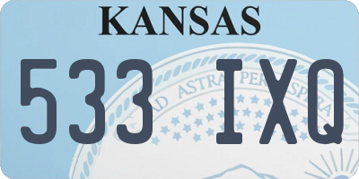 KS license plate 533IXQ
