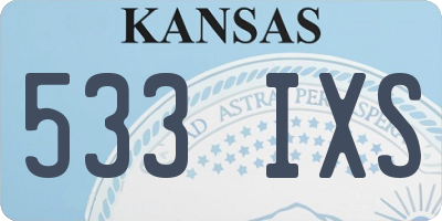 KS license plate 533IXS